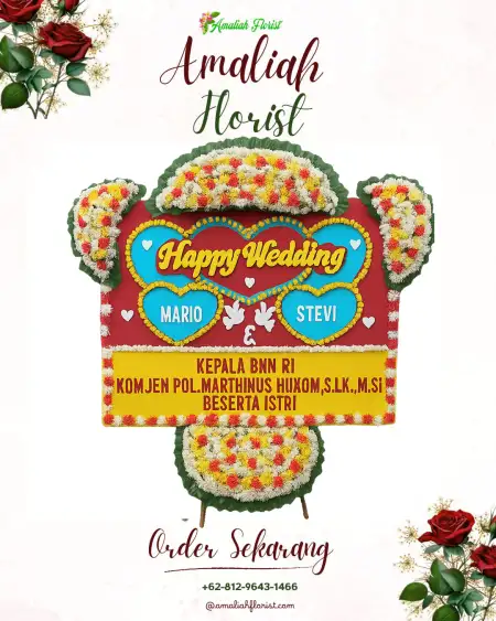Papan Bunga Pernikahan Triwarno